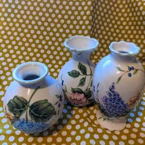 VTG Princess House Exclusive Porcelain Miniature Vases